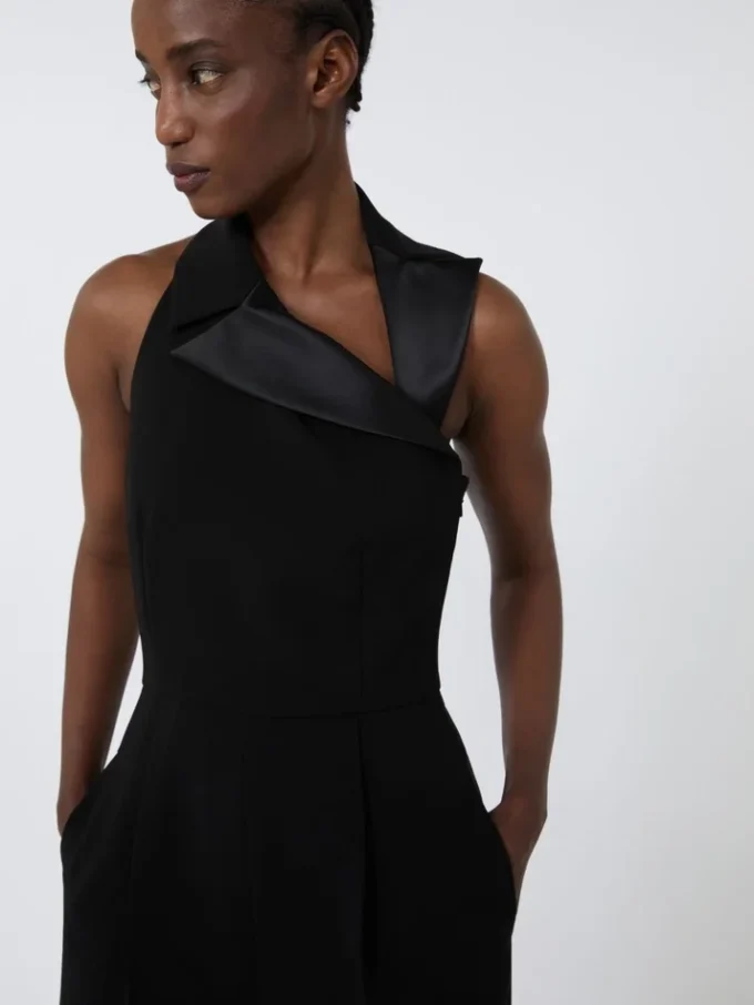 Lett jumpsuit i cady, svart Lett jumpsuit i cady, svart