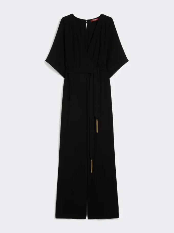 Lett jumpsuit i cady, svart