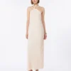 Lett satengkjole, beige-rosa Lett satengkjole, beige-rosa