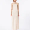 Lett satengkjole, beige-rosa Lett satengkjole, beige-rosa
