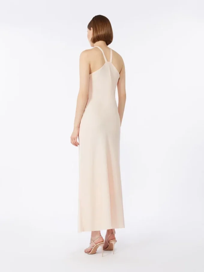 Lett satengkjole, beige-rosa Lett satengkjole, beige-rosa