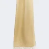 Linestole med frynser, beige