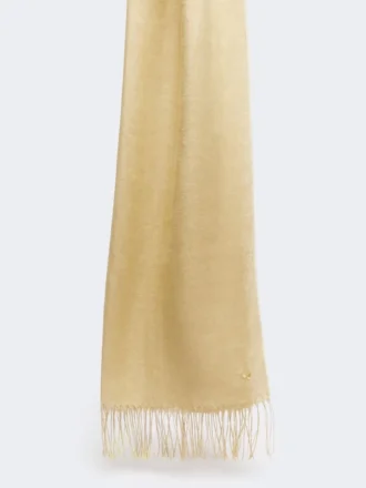 Linestole med frynser, beige