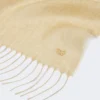 Linestole med frynser, beige