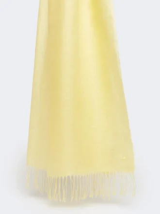 Linestole med frynser, gul