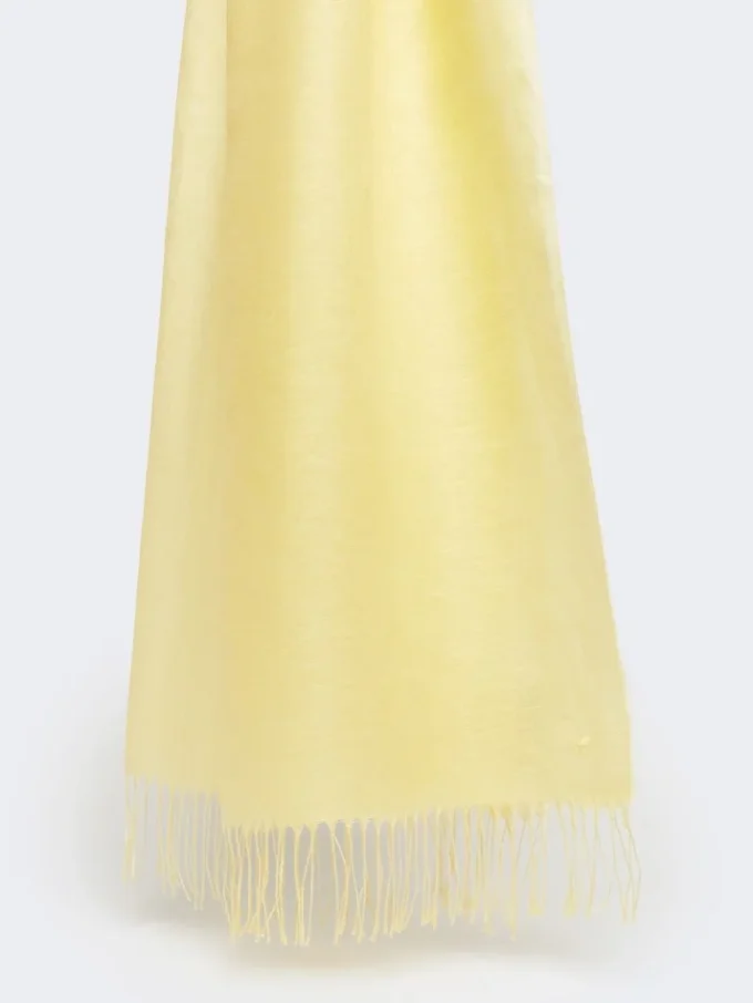 Linestole med frynser, gul
