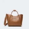 Liten marineveske i skinn, brunbronse Liten marineveske i skinn, brunbronse