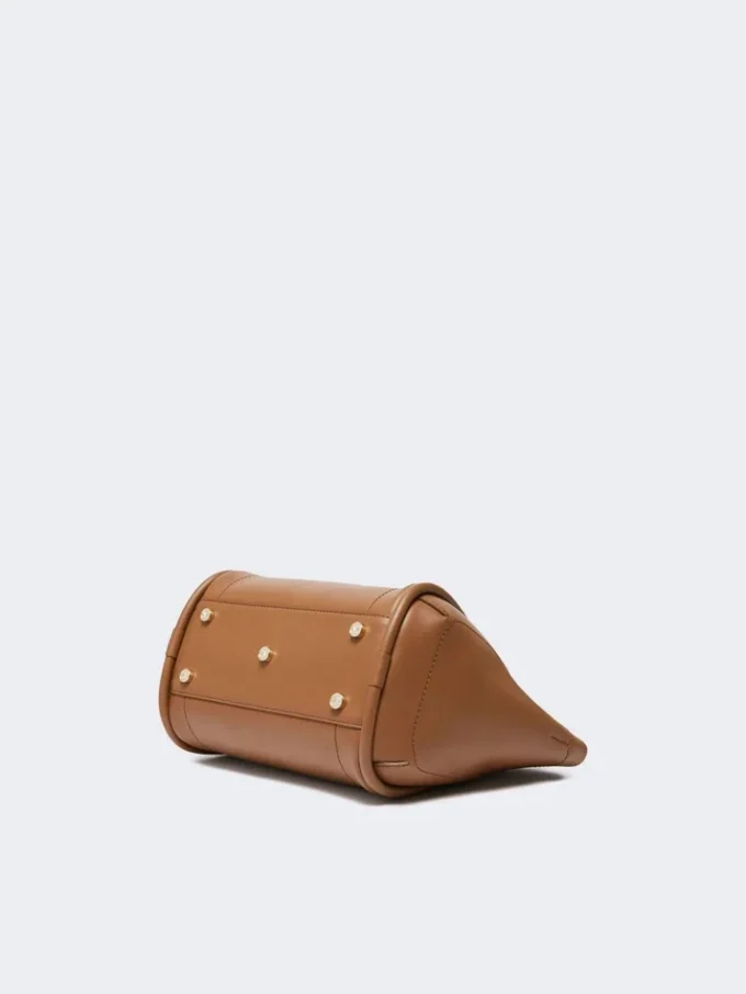 Liten marineveske i skinn, brunbronse Liten marineveske i skinn, brunbronse
