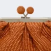 Liten pasticcino-veske med raffia-effekt, laks
