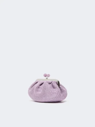 Liten pasticcino-veske med raffia-effekt, lilla