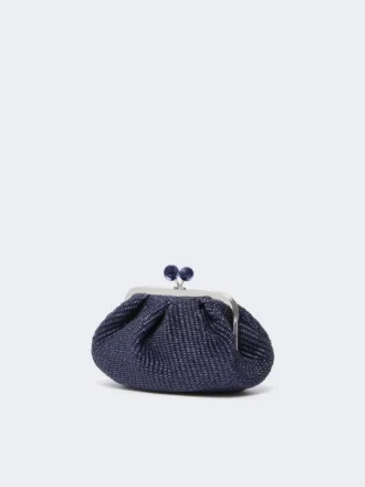 Liten pasticcino-veske med raffia-effekt, ultramarin