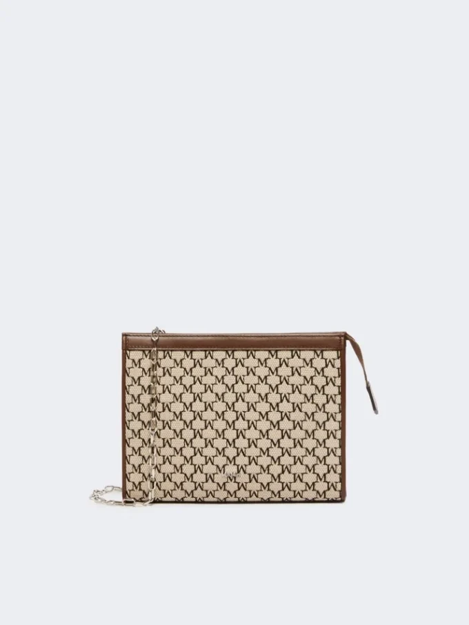 Liten veske i bomullsjacquard, svart