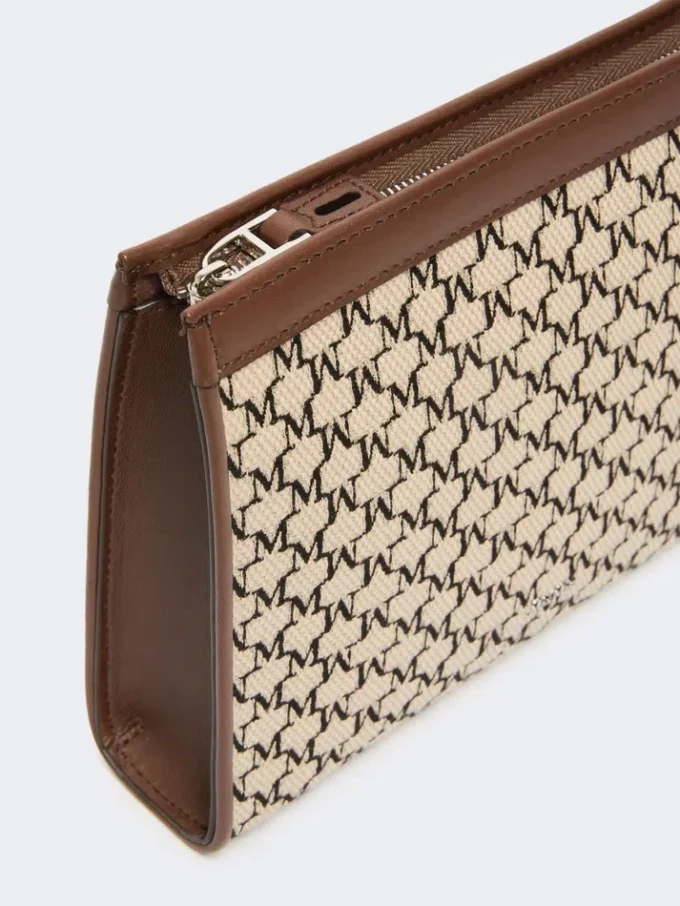 Liten veske i bomullsjacquard, svart