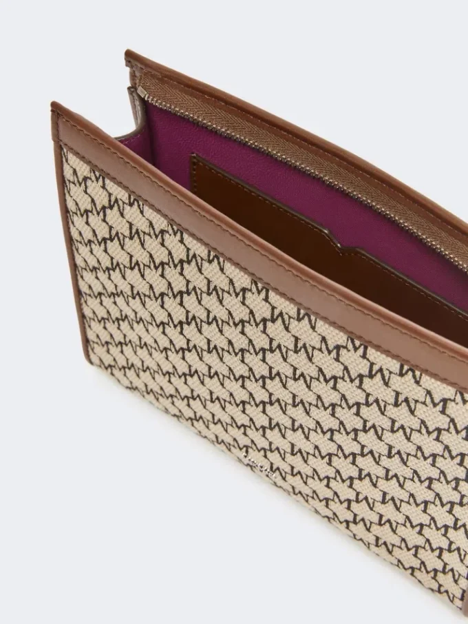 Liten veske i bomullsjacquard, svart