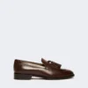 Loafers i skinn med dusker, kakao Loafers i skinn med dusker, kakao