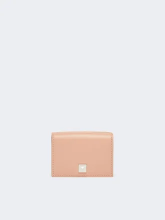 Lommebok i skinn med tre folder, rosa