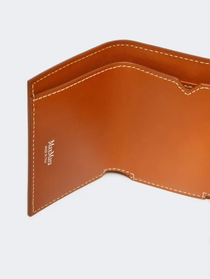Lommebok i skinn med tre folder, rust