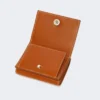 Lommebok i skinn med tre folder, rust