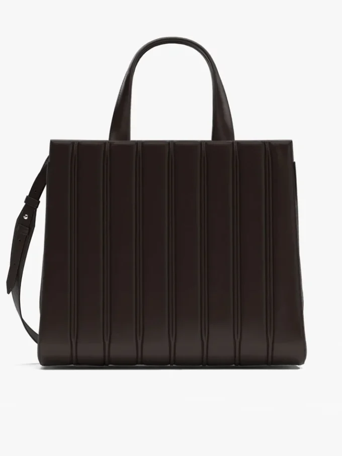 Max Mara Whitney-veske 7 – stor, mørkebrun
