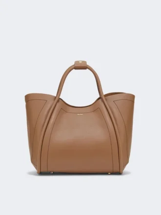 Mellomstor marineveske i skinn, brunbronse