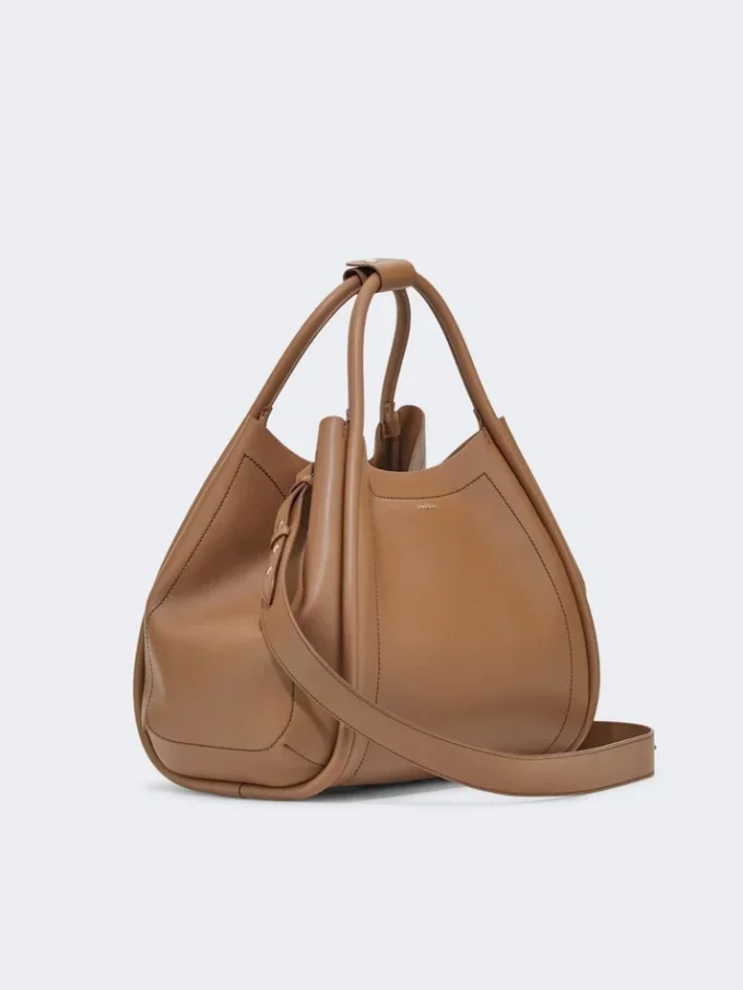 Mellomstor marineveske i skinn, brunbronse