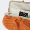 Mellomstor pasticcino-veske med raffia-effekt, laks