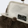 Mellomstor pasticcino-veske med raffia-effekt, mørkebrun Mellomstor pasticcino-veske med raffia-effekt, mørkebrun