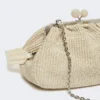 Mellomstor pasticcino-veske med raffia-effekt, turtledove Mellomstor pasticcino-veske med raffia-effekt, turtledove