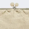 Mellomstor pasticcino-veske med raffia-effekt, turtledove Mellomstor pasticcino-veske med raffia-effekt, turtledove