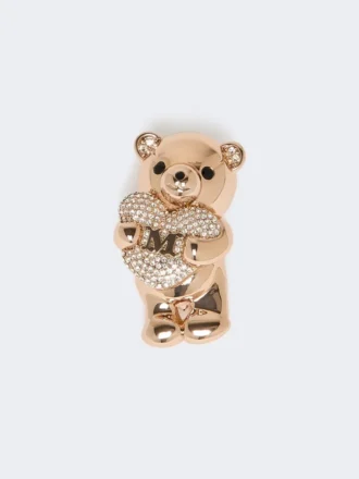 Metallbrosje med rhinestones, antikkrosa