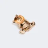 Metallbrosje med rhinestones, gull