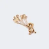 Metallbrosje med rhinestones, gull