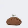 Middels stor Pasticcino-veske i glanset nappaskinn, tobakk Middels stor Pasticcino-veske i glanset nappaskinn, tobakk