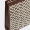 Middels stor veske i bomullsjacquard, svart