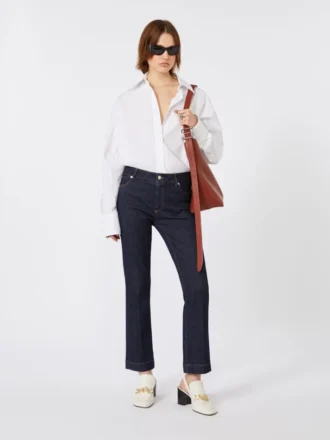 Mini-flare-jeans med perfekt passform, ultramarin