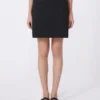 Mini-skjørt i stretch-gabardin, svart
