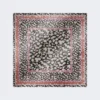 Mønstret foulard i silkewill, rosa