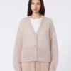 Mohair-cardigan, sand