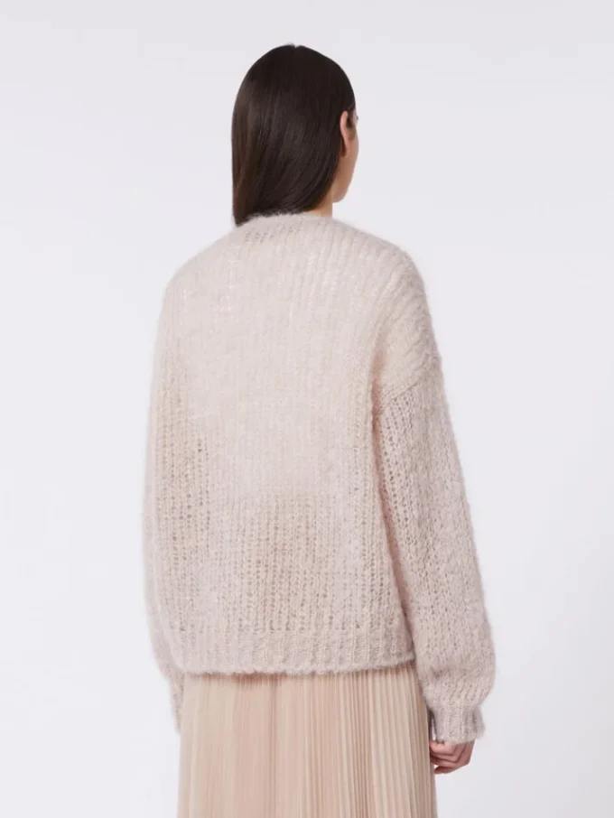 Mohair-cardigan, sand