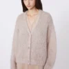 Mohair-cardigan, sand