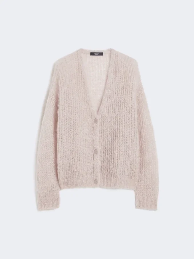 Mohair-cardigan, sand