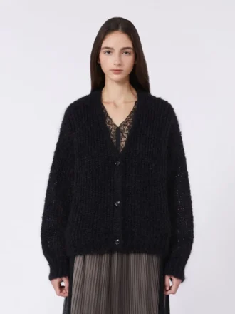 Mohair-kofta, svart