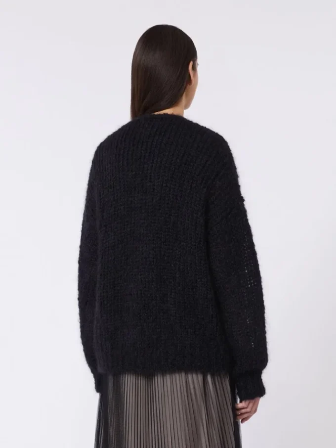 Mohair-kofta, svart