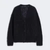 Mohair-kofta, svart