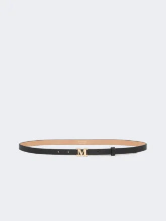 Monogrambelte i skinn, svart