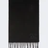 Monogrambrodert kamelbrun stola, svart