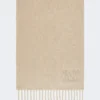 Monogrambrodert kashmirstole, beige