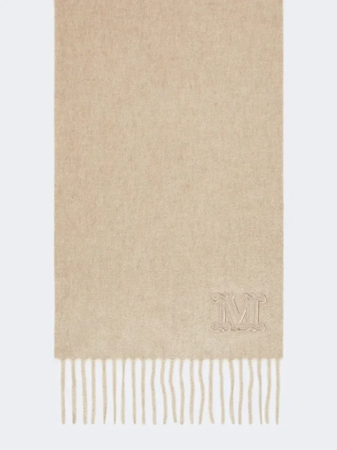 Monogrambrodert kashmirstole, beige