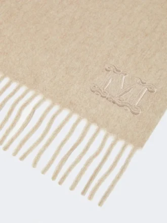 Monogrambrodert kashmirstole, beige