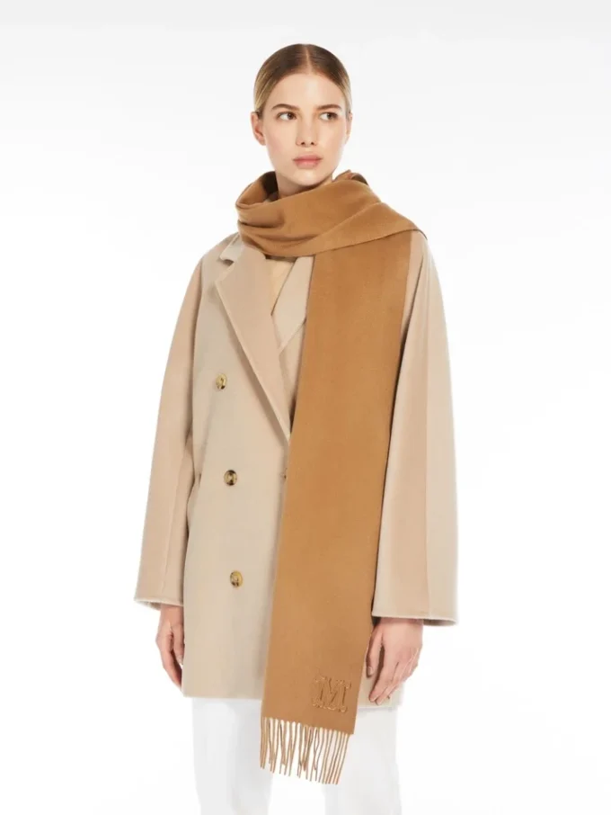 Monogrambrodert kashmirstole, beige